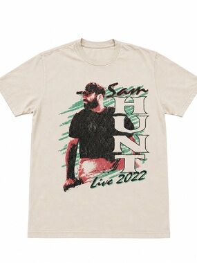 Sam Hunt Live 2022 Graphic Tour Tee | Size Unknown | Measurements Included